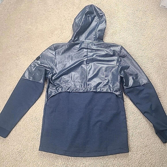 NWT Under Armour Storm ColdGear Hybrid Windbreaker Mens Jacket Med Navy Blue - Picture 7 of 9